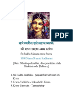 1000 Nama Srimati Radharani