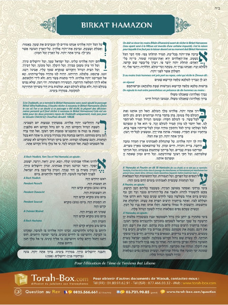 Birkat Hamazon | PDF