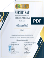 E-Sertifikat Seminar Lingkungan HIMASKA Muhammad Rafi