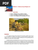 MODULE 3: Rediscovering Philippine Art: Topic Outline