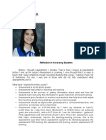 Barbecho, Claudine D. Bsed Iii Science: Reflection in Assessing Students