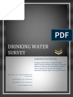 Drinking Water Survey: Zarghoona Fatima