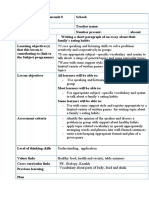 Vocabulary About Parts of Body, Food and Drink