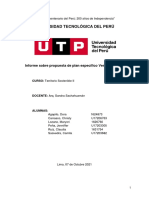 Universidad Tecnológica Del Perú: Informe Sobre Propuesta de Plan Específico Ventanilla 2031