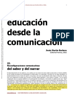 Martin Barbero Educacion Desde La Comunicacion