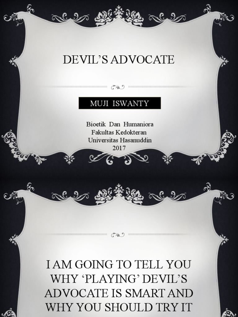 The Benefits of Playing Devil's Advocate | PDF | Truth | Philosophical ...