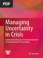 Managing Uncertainty in Crisis - Exploring The Impact of Institutionalization On Organizational Sensemaking (PDFDrive)