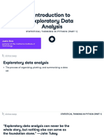 Introduction To Exploratory Data Analysis: Justin Bois