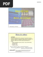 Meios de cultura_crescimento_Bactérias