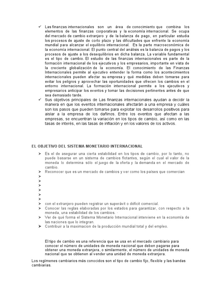 Finanzas Internacionales y Tipos de Cambio | PDF | Tipo de cambio | Moneda