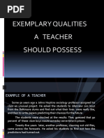 Exemplary Qualities A Teacher Should Possess