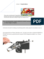 Biophysics Lab Module (4) PROJECTILE MOTION