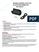 Thermometer+Control 120°C 24V Model: XH-W1308 GREEN LED User Manual