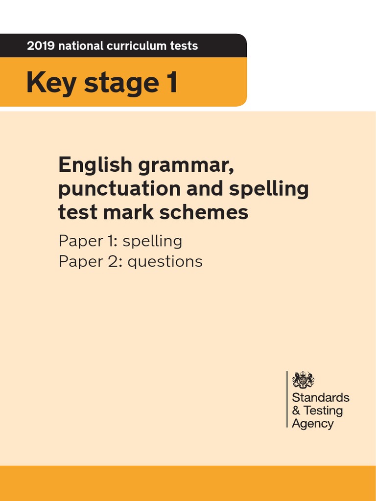 Year 6 Sats 2016 Spag Mark Scheme