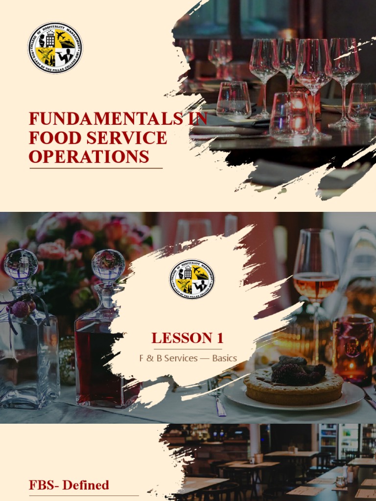 Fundamentals in Food Service Operations | Download Free PDF | Marketing ...