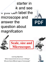 Stick The Starter in Your Book and See If You Can Label The Microscope and Answer The Question About Magnifcation