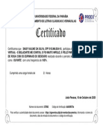 Certificado Daisy Kaline Da Silva