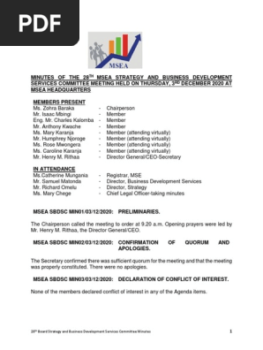 Minutes of 28th SBD Meeting