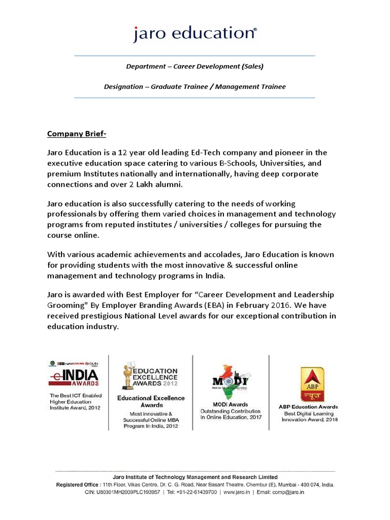 JoJDCareer Development (Sales) PDF Economies Business