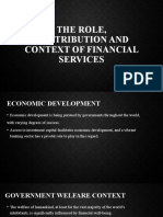 The Role, Contribution and Context of Financial Services