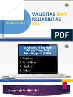 Validitas Dan Reliabilitas Tes Kelompok 4, 5 Dan 6