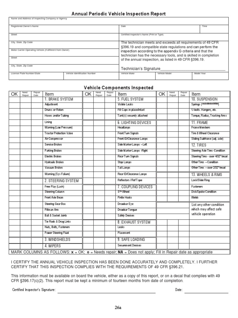 annual-truck-inspection-sheet-download-free-pdf-steering-tire