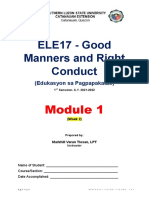 Module 1 - Good Manners and Right Conduct