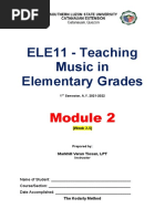 Module 2 - Teaching Music to Elementary Grades