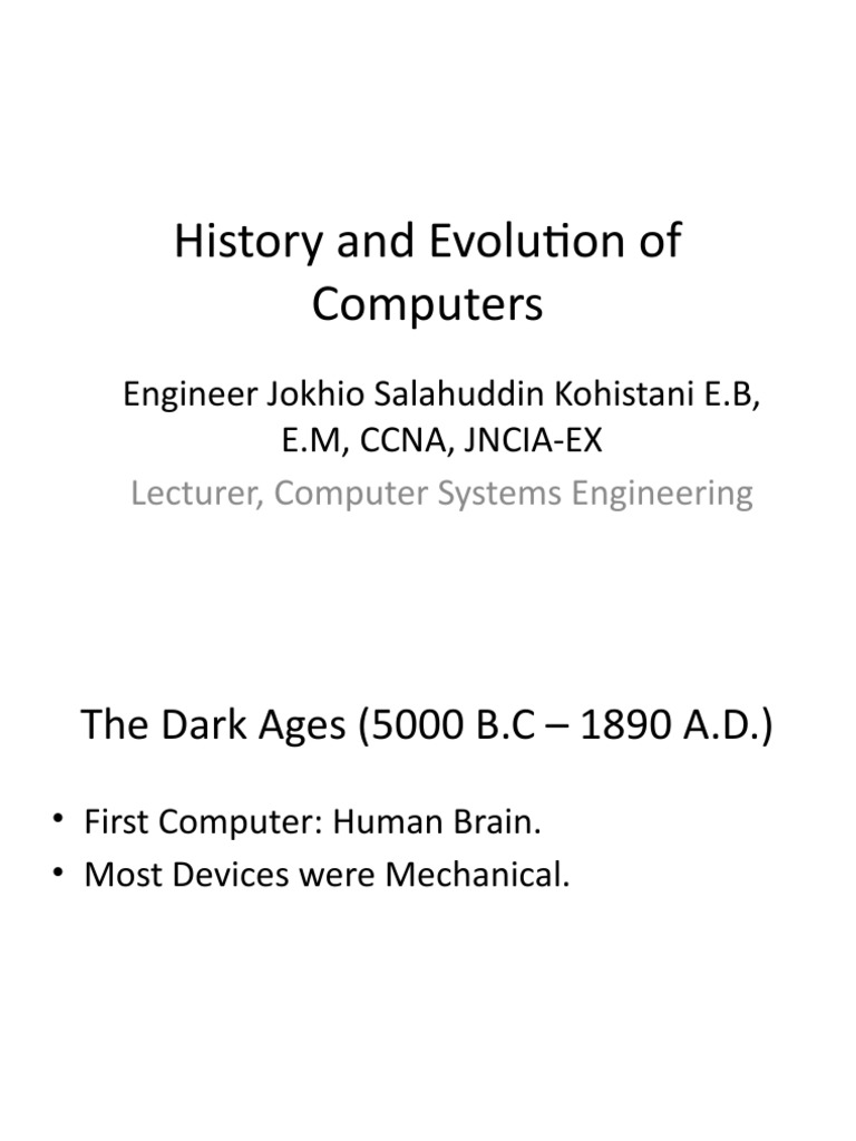 Evolution of Computers: A Brief History | PDF | Personal Computers ...