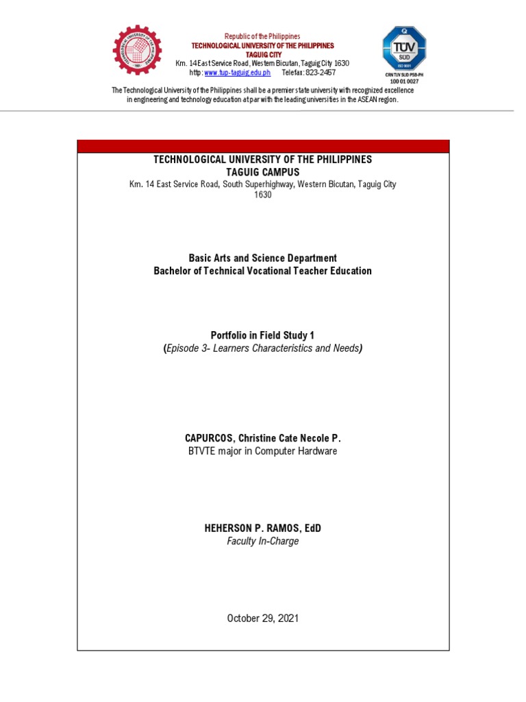 Field Study 1 - Episode 3 | PDF | Classroom | Teachers