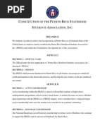 Constitution of the Puerto Rico Statehood Students Association