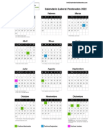 Calendario Laboral Pontevedra 2022