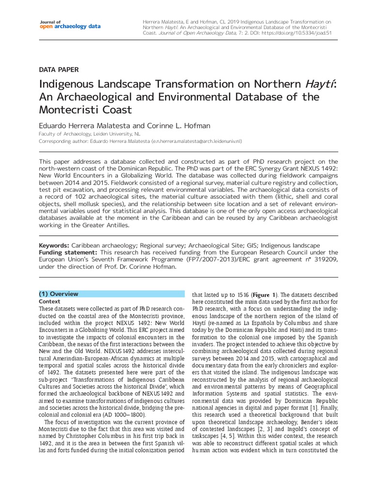 Indigenous Landscape Transformation On N | PDF | Open Access | Archaeology