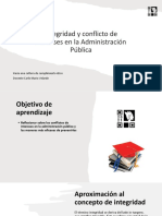 Integridad y Conflicto de Intereses en La Administración Pública