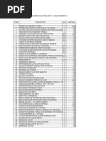 CANTIDADES MOBILIARIO Y EQUIPAMIENTO