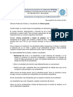 Circular para Padres de 8º Grado!