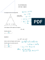 10A Maths Quiz Unit 5 (Worked Solutions)