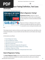What Is Regression Testing - Definition, Test Cases (Example)