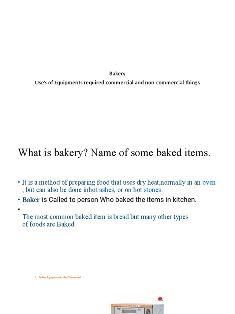 Bakery Equipment and Baked Goods Guide | PDF | Technology & Engineering