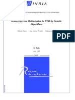 Multi-Objective Optimization in CFD by Genetic Algorithms: Apport de Recherche