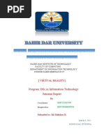 Program: BSC - in Information Technology Seminar Report: (Virtual Reality