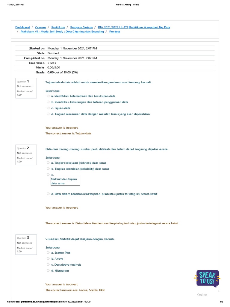 Pre-Test - Attempt Review-9 | PDF