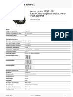 Product Data Sheet: Servo Motor MH3 100 5,8Nm, Key, Single, No Brake, IP65/ IP67,4kRPM