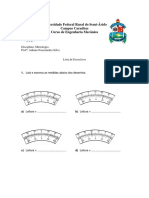 Exercícios - Goniômetro