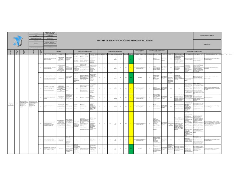 Matriz de Riesgos y Peligros Administrativa - XLSX - Gerentes. | PDF
