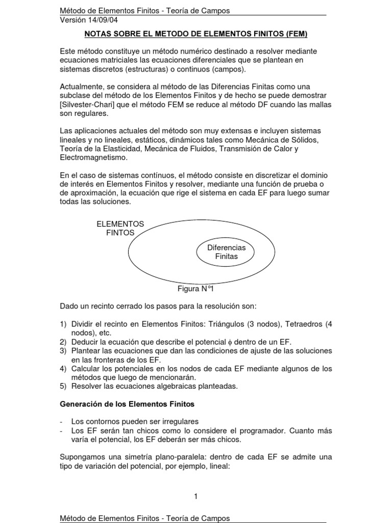 Notas Sobre Elementos Finitos Ciencia Computacional Analisis