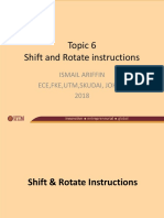 Topic 6 Shift & Rotate Instructions (ISMAIL - FKEUTM 2018)