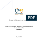 Guía de Actividades y Rúbrica de Evaluación - Tarea 1 - Reconocimiento Del Curso - Preguntas Orientadoras