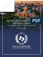 THE Texas Gubernatorial Election Contest: A Study of Texas Voters and Texas Hispanic Voters November 1