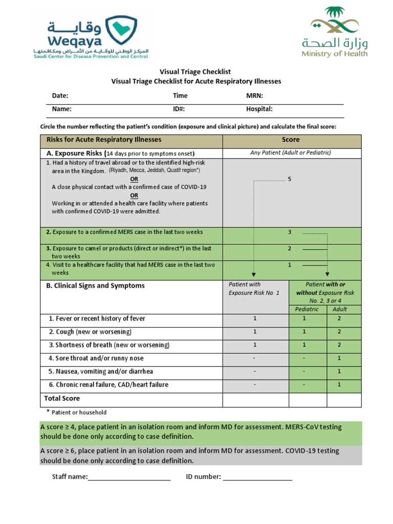 visual-triage-checklist-for-respiratory-illnesses-pdf-health-care